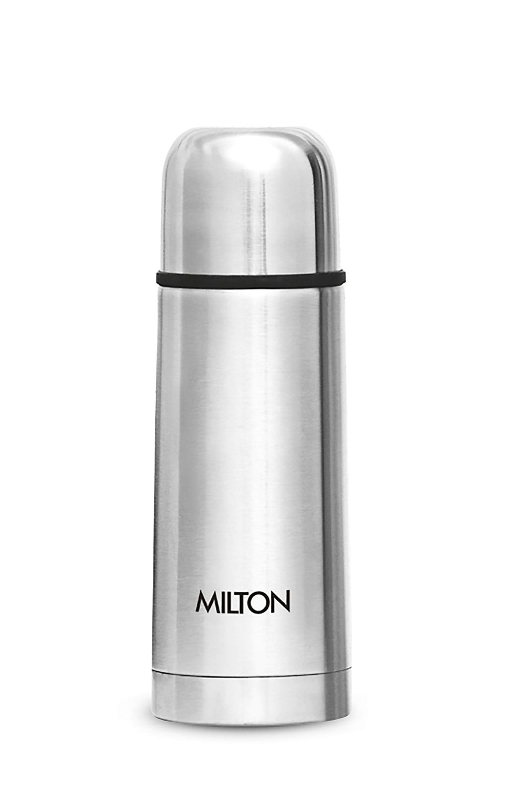 Milton Plain Lid 350 Thermosteel Vacuum Insulated Flask with Jacket 350 ml| 24 Hours Hot and Cold Water Bottle with Plain lid |