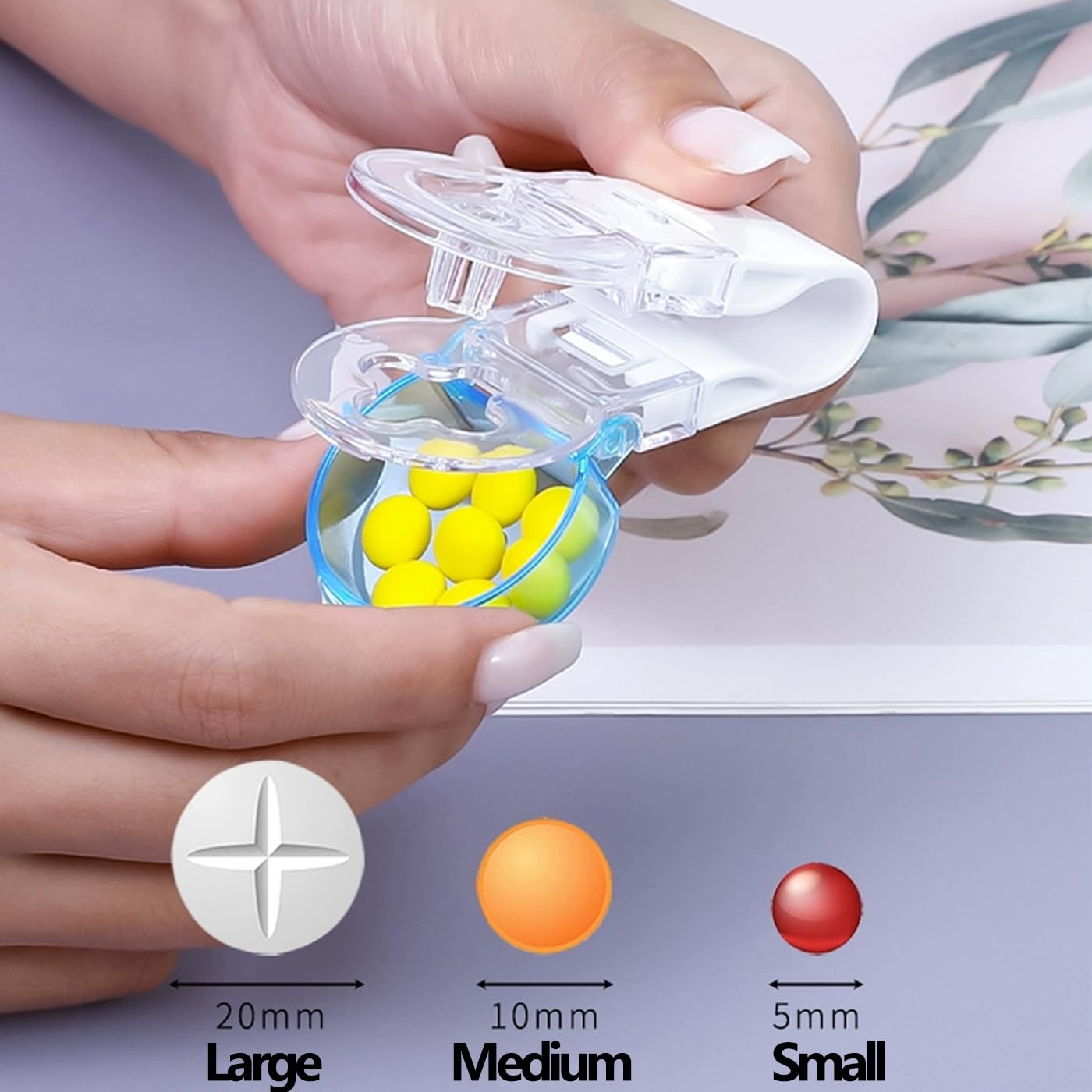 HHaaoo Portable Pill Taker Remover, Tablets Pill Popper for Blister Packs, Aid for Elderly, Disabled, Arthritis