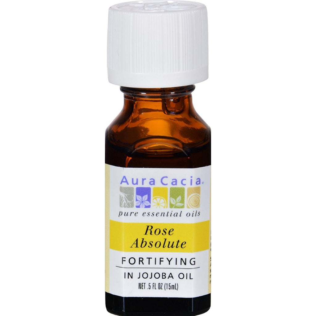 Aura Cacia Precious Essentials Rose Absolute Blend Jojoba Oil, 0.5 Ounce - 6 per case.6