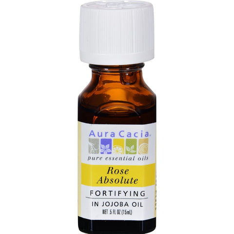 Aura Cacia Precious Essentials Rose Absolute Blend Jojoba Oil, 0.5 Ounce - 6 per case.6