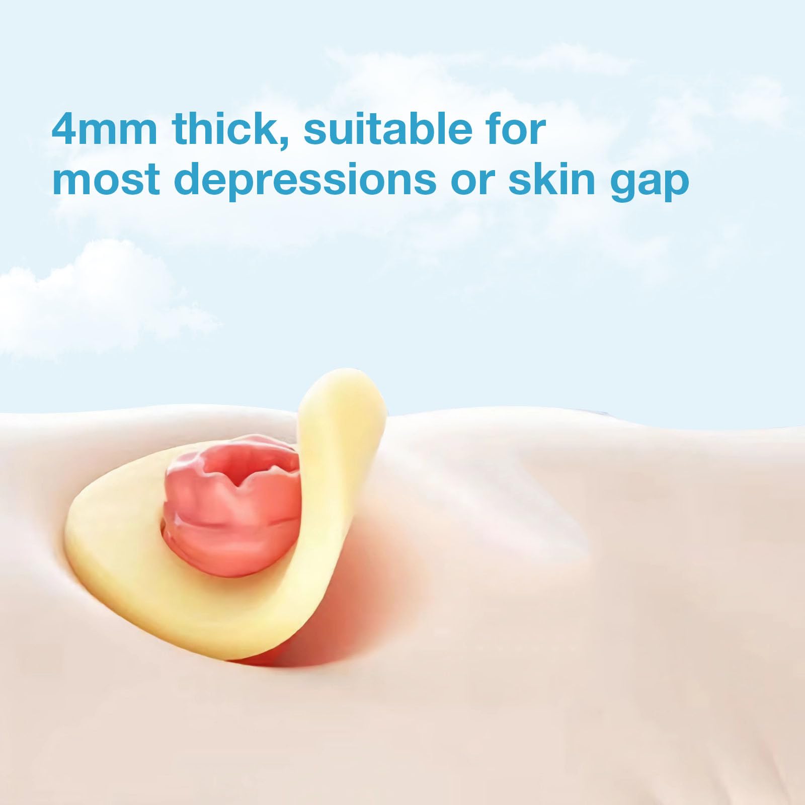 TNTNDAY 20PCS 4mm Moldable Ostomy Barrier Rings, Elastic Skin Extender Rings Outer Diameter 1.9Inch(48mm) Thickness, Medical Hyd