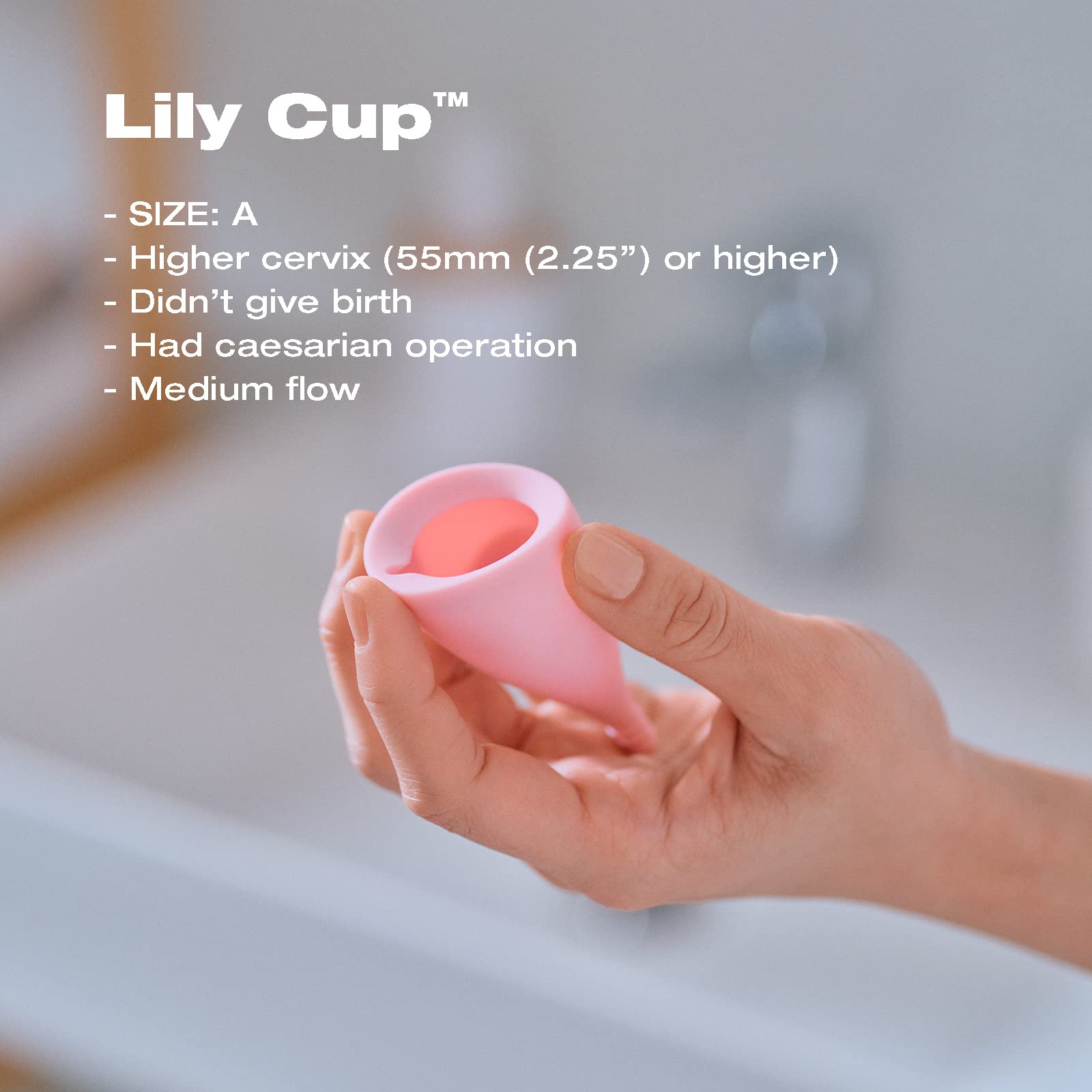 Intimina Lily Cup Size A - Ultra-Soft Menstrual Cup, Reusable Period Protection, Thin Menstrual Cup for up to 8 Hours, Medical-G