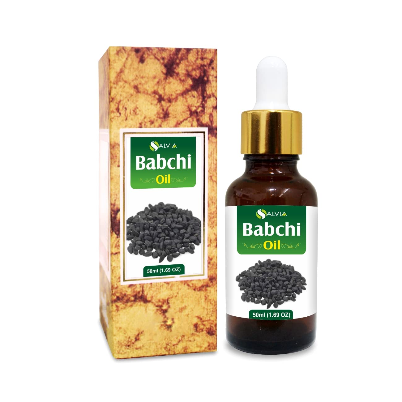 Salvia Babchi Oil (Psoralea Corylifolia) Pure & Natural Undiluted Uncut Cold Pressed Carrier Oil | Use for Aromatherapy | Therap