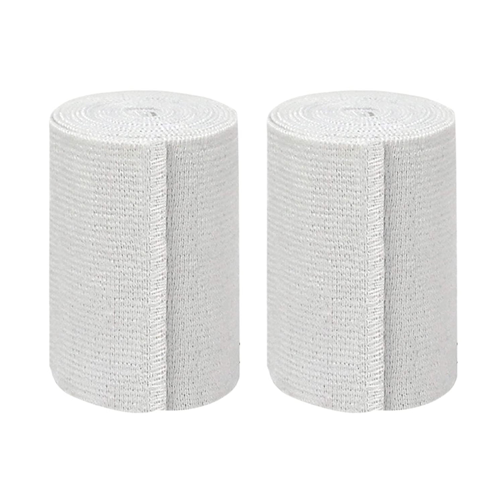 Nexskin 3 Letex Free Bandges - Comfort Elastic Bandage with Single Hook & Loop Closure - White, 2 Pack