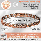 Cigmag Copper Anklet for Women Ultra Strength Solid Copper Anklet Bracelet Adjustable Length with Sizing Tool