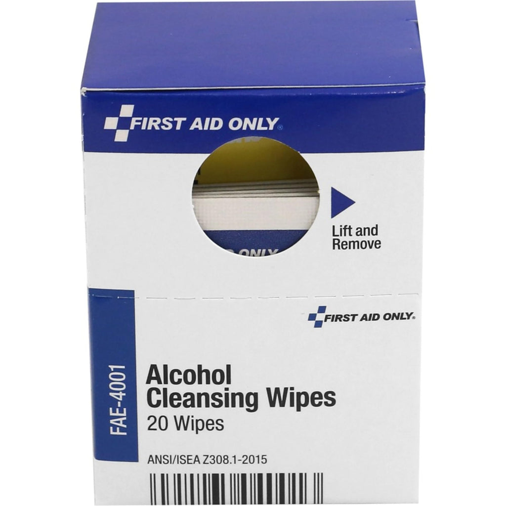 First Aid Only FAE-4001 Alcohol Cleansing Pads, 20 Count