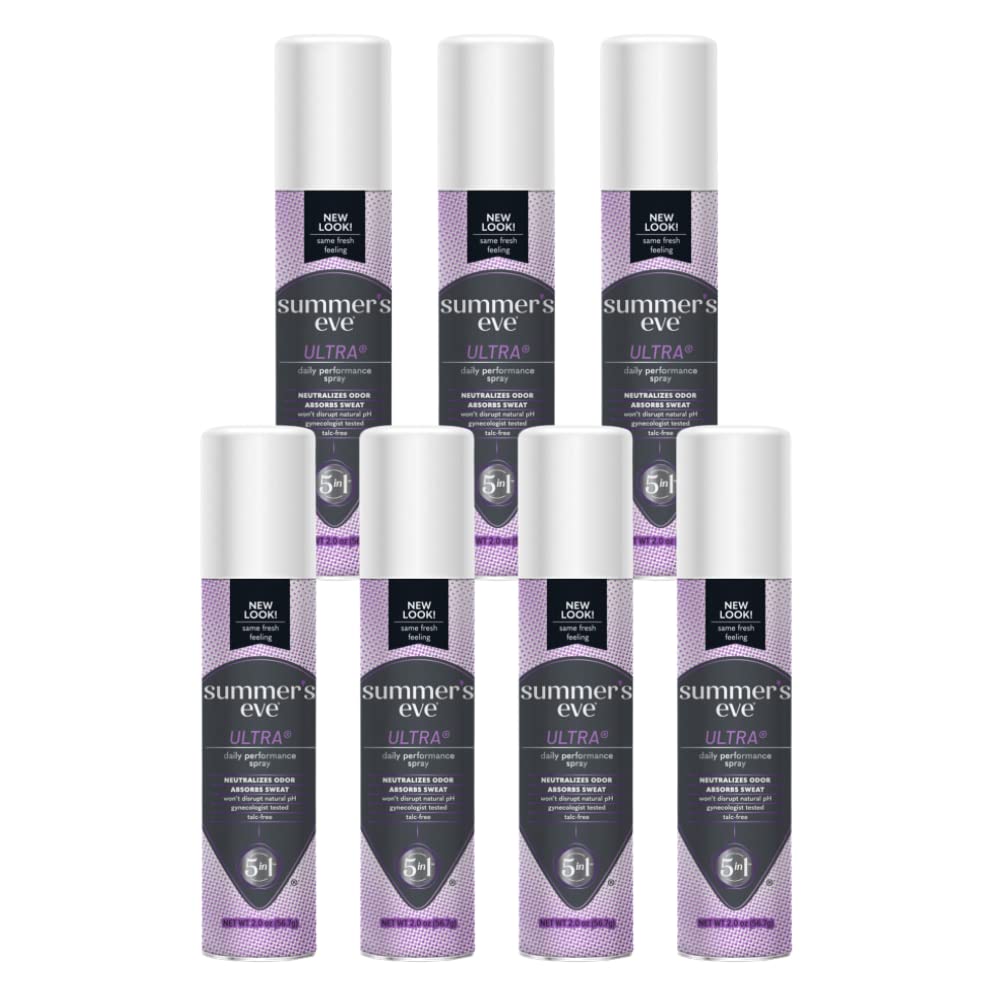 Summer's Eve Ultra Daily Active Feminine Spray, pH balanced, 2 oz. (Pack of 7)