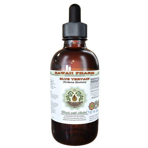 Hawaii Pharm Blue Vervain Alcohol-Free Liquid Extract, Organic Blue Vervain (Verbena Hastata) Dried Above-Ground Parts Glycerite
