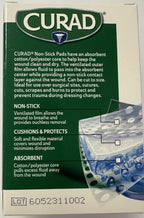 Curad Small Non-Stick Pads With Adhesive Tabs 2 Inches X 3 Inches 20 Each