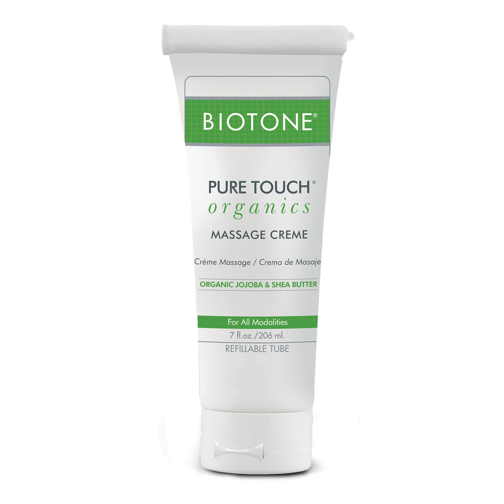 BIOTONE Pure Touch Organics Massage Crme, True Organic Massage, Rich Texture, Silky Glide, Soothing Ingredients, Healing Botanic