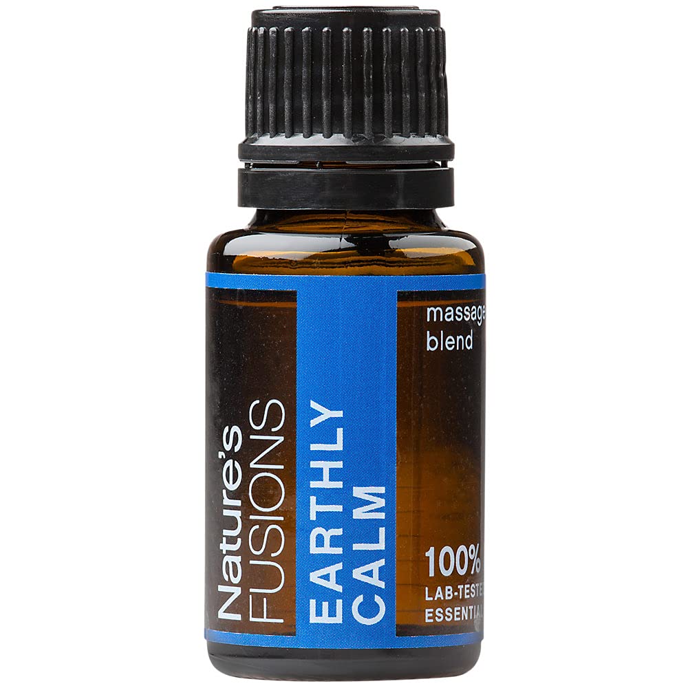 Natures Fusions Earthly Calm, 100% Pure and Natural Essential Oil Blend for Aromatherapy and Topical Use, .5 Fl Oz (Pack of 1) 