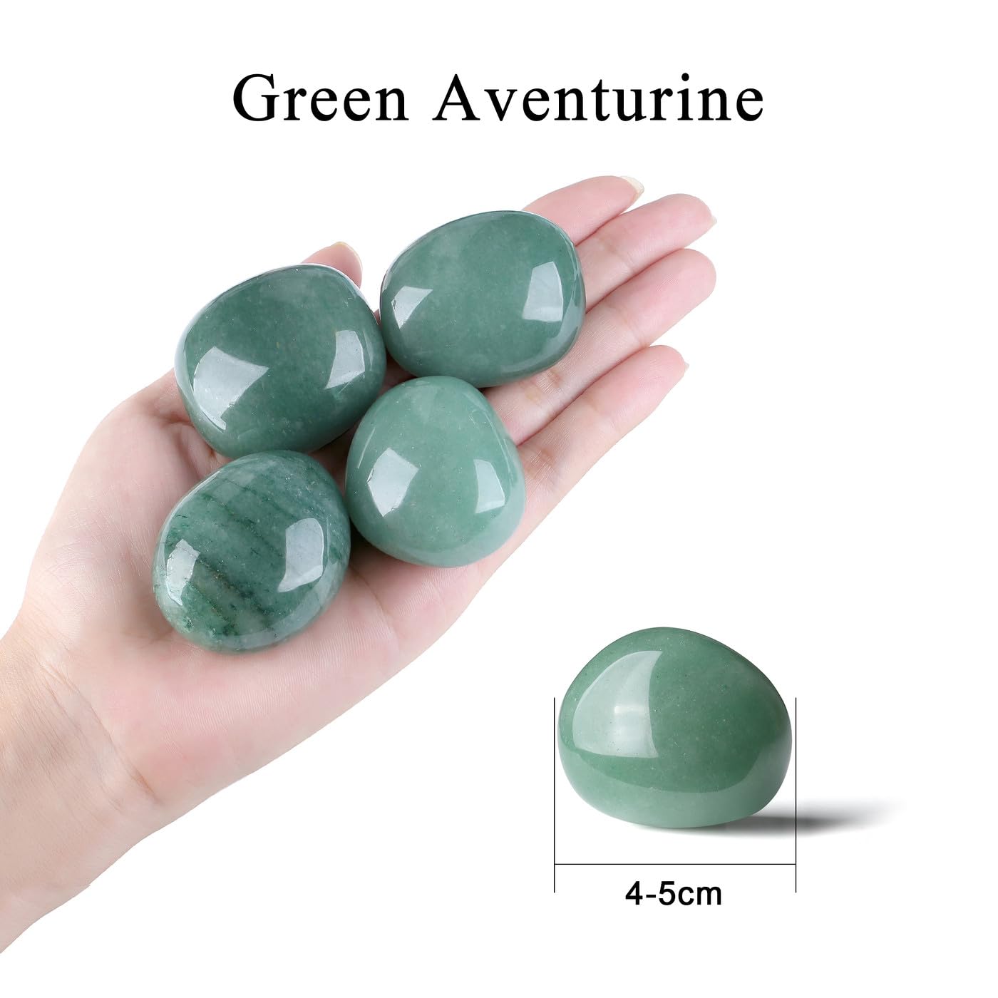 MAIBAOTA 1.6-2.0'' Green Aventurine Crystal Large Aventurine Crystals Reiki Green Crystal Natural Tumbled Polished Stones for En