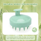 FREATECH Wheat Straw Scalp Massager Shampoo Brush with Soft Silicone Bristles for Scalp Scrub and Hair Growth, Head Massager Hai