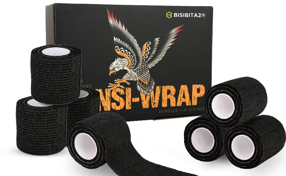 BISIBITA2 Sensi Wrap Grip Cover Sports Self Bandage Rolls 2-inch x 5-Yards 24pcs (Jungle Camo)