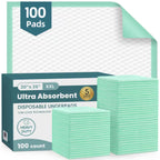 AOZITA 100 Pack Disposable Underpads 30 x 36 Incontinence Chux Pads Ultra Absorbency Protective Bed Pads, Heavy Duty Leakproof A