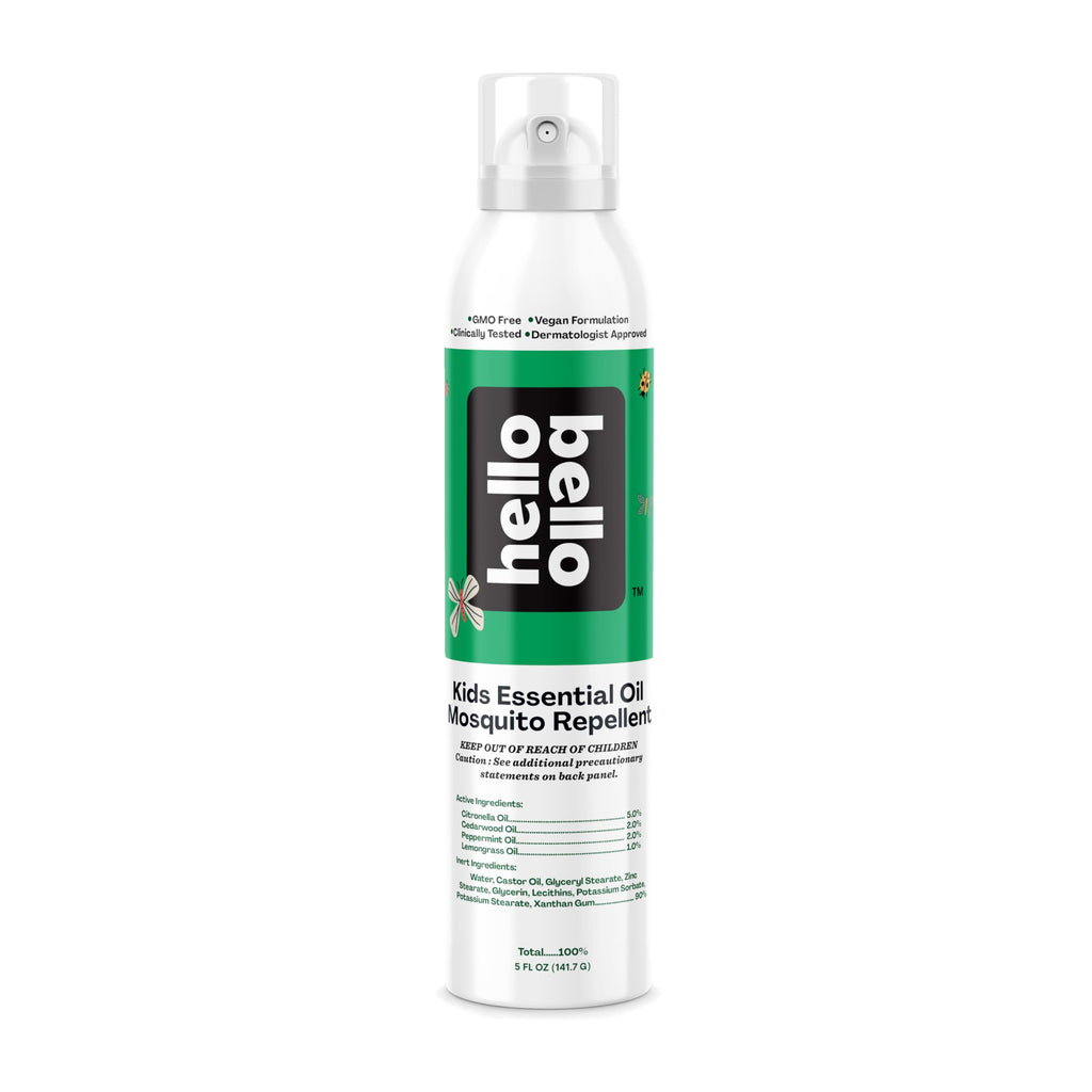 Hello Bello Mosquito Repellent Spray, with Natural Lemongrass, Cedarwood, Citronella, and Peppermint Oils, 5oz Can