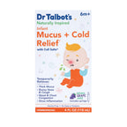 Dr. Talbots Infant Mucus + Cold Relief, Naturally Inspired, for Infants, Includes Syringe, Grape Juice Flavor, 4 Fl Oz