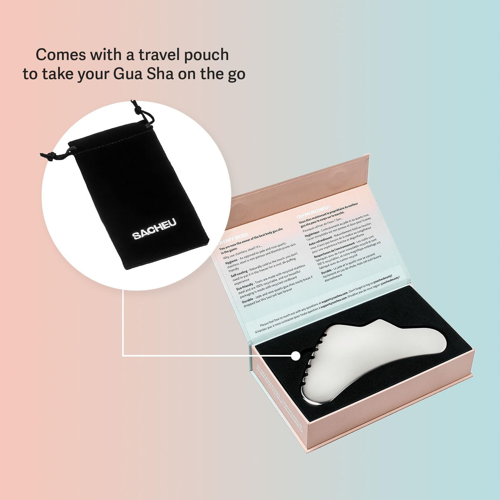 Sacheu Stainless Steel Body Gua Sha - Muscle Scraper, Fascia, Scar Tissue, Body Sculpting, Scraper Tool for Massage and Lymphati