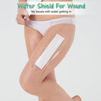 Wanmu 14 Pcs Long Waterproof Bandage, Incision Bandages for Large Wounds, Adheisve Shower Protector Island Dressing Pad Bordered