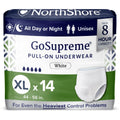 NorthShore GoSupreme Pull-On Incontinence Underwear for Men and Women, X-Large, Pack/14
