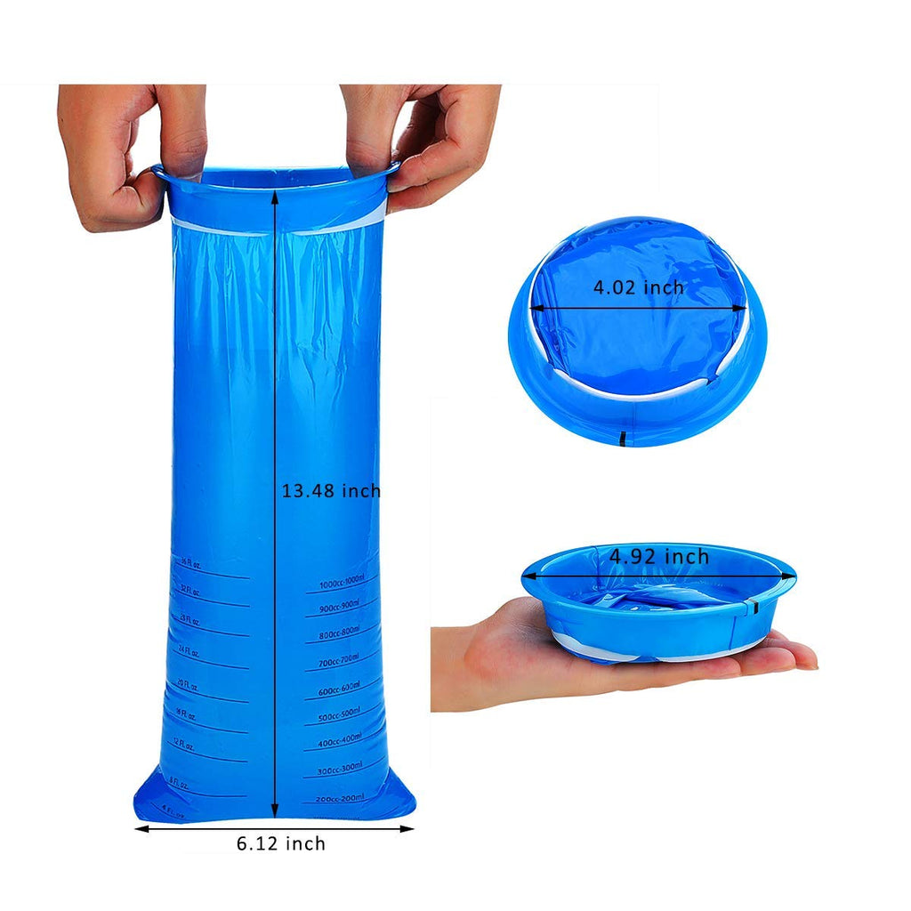 Valchoose 60 Pack Barf Bags Disposable, Portable Puke Bags, 1000ml High Density Vomit Bags, Leak Resistant Perfect for Morning S