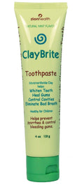Zion Health Claybrite Natural Toothpaste, Natural Mint, 4 Ounce (Packaging may vary)