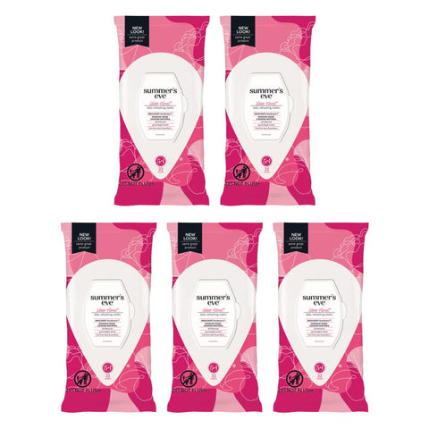 Summer s Eve Feminine Cleansing Cloths, Sensitive Skin, Sheer Floral 32 ea (Pack of 5)