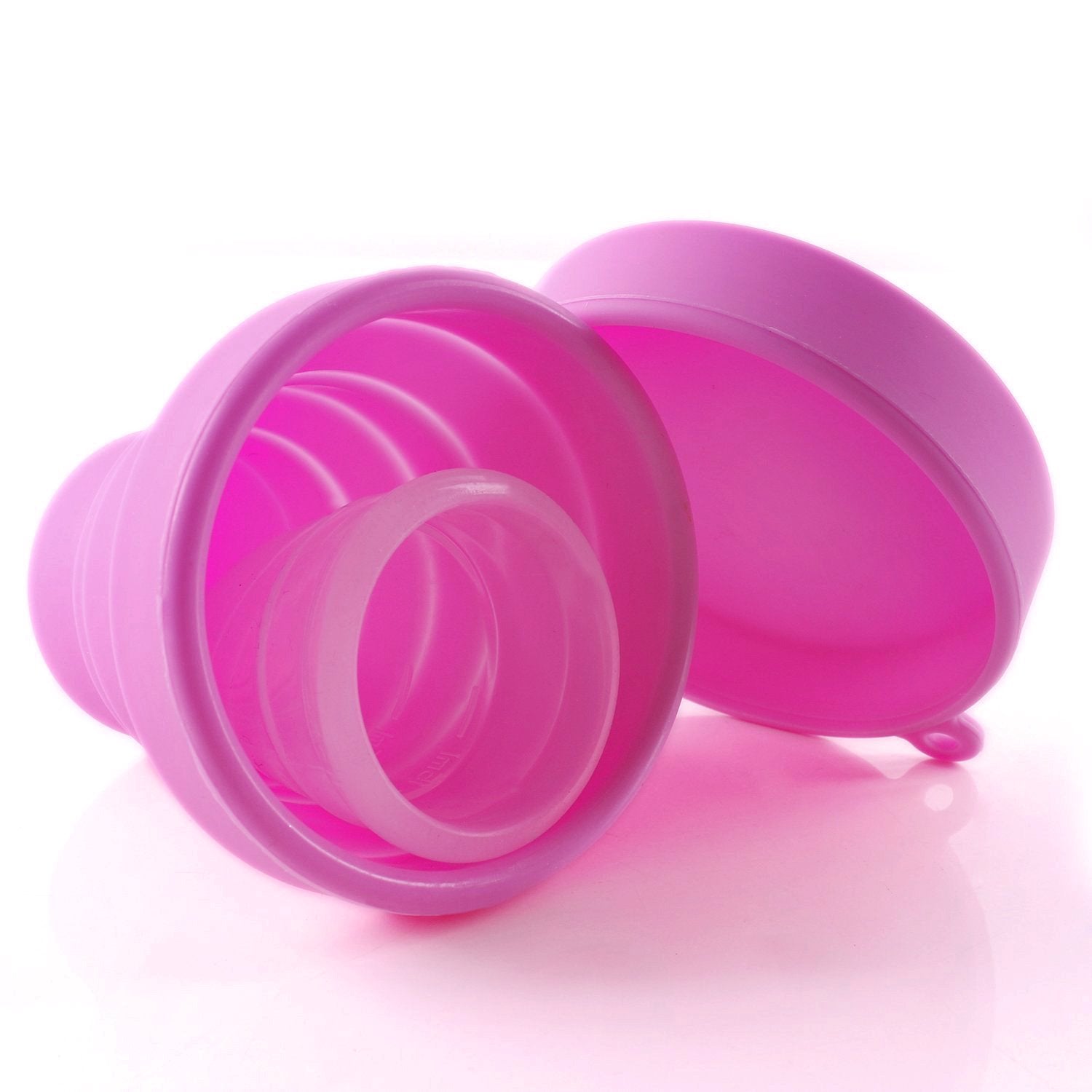 Collapsible Silicone Foldable Sterilizing Cup Set for Feminine softcups Menstrual Cups Storing and Cleaning Your Heavy Diva Cup