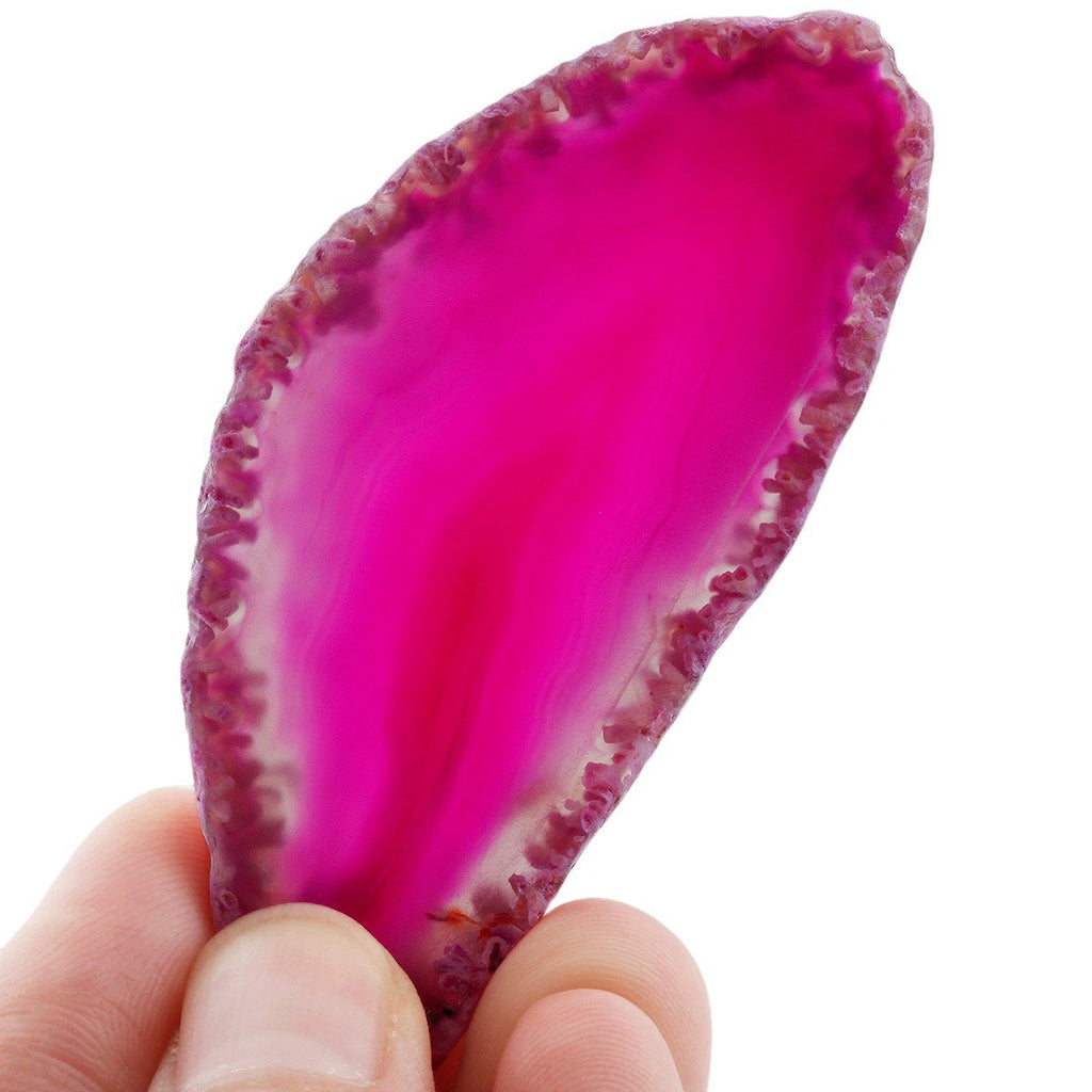 Rockcloud 10 Pcs Agate Light Table Slices, Healing Crystals Geode Stones,Irregular Home Decoration Jewelry Making,Pink