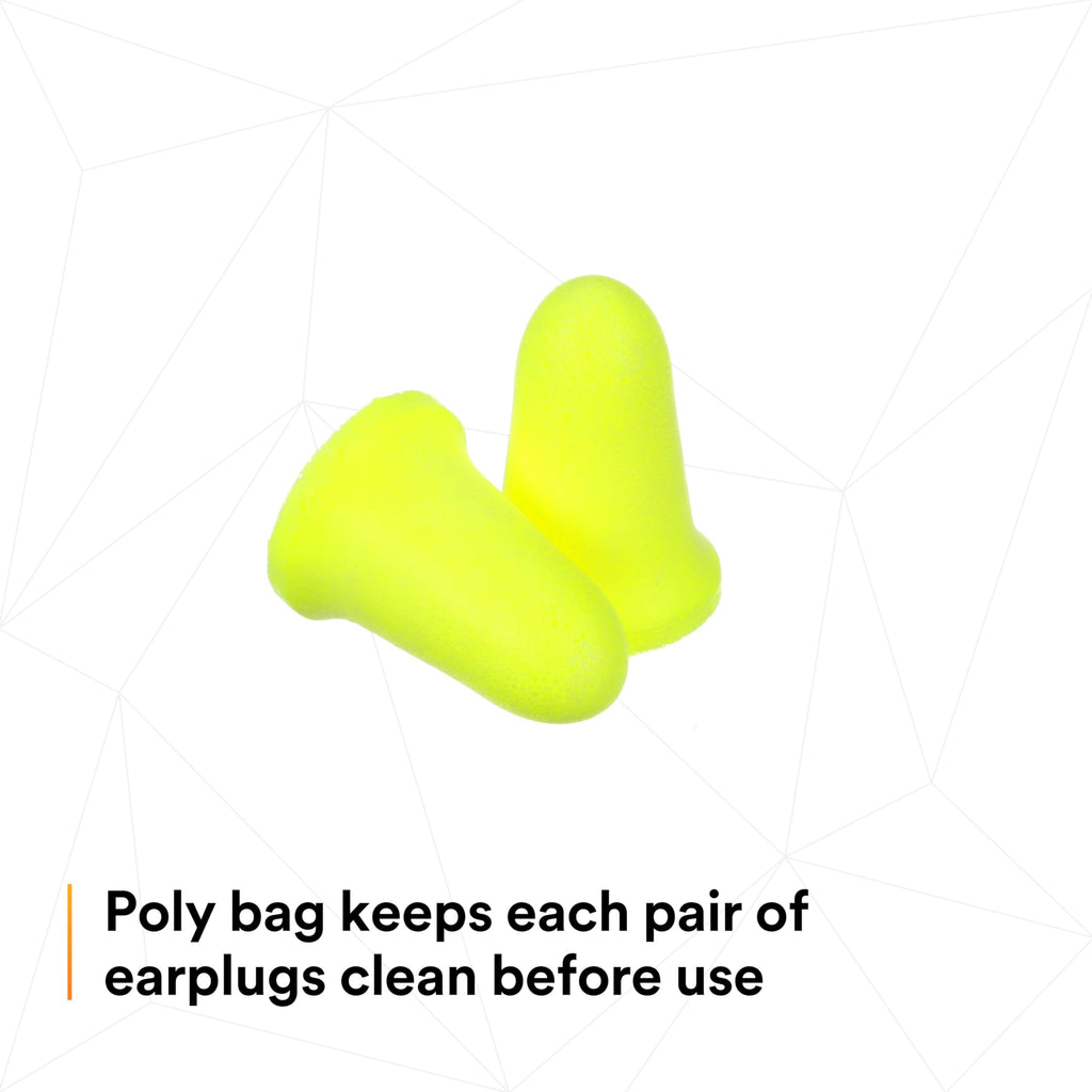 3M Ear Plugs, 200 Pairs/Box, E-A-Rsoft FX 312-1261, Uncorded, Disposable Foam Earplugs, Noise Reduction Rating NRR 33, Drilling,