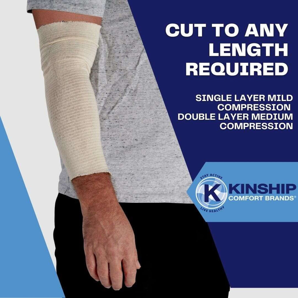 KinGrip Tubular Elastic Support Bandages by Kinship Comfort Brands Tubular Bandage Protects Fragile Skin Latex-Free Wound Care f