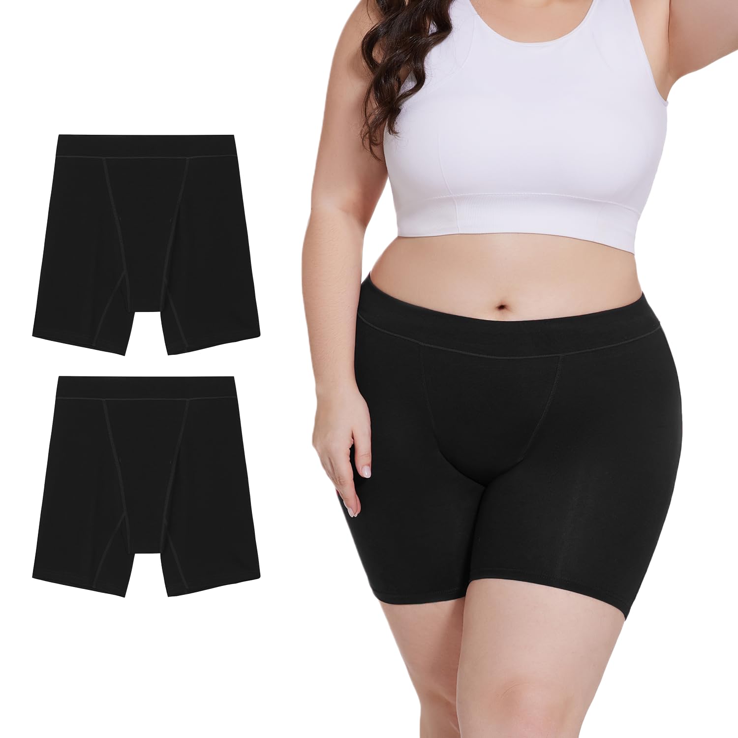 Allbase Incontinence Underwear for Women Washable Period Boxers Briefs Heavy Flow Leakproof Overnight High Absorbency Menstrual 