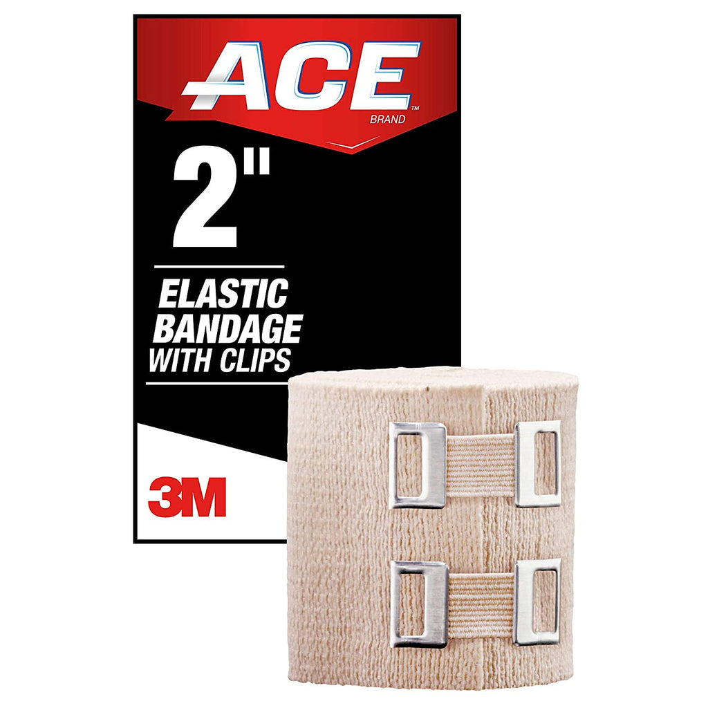 ACE Elastic Bandage With Clips Customized Compression 2 Inches 1 Each