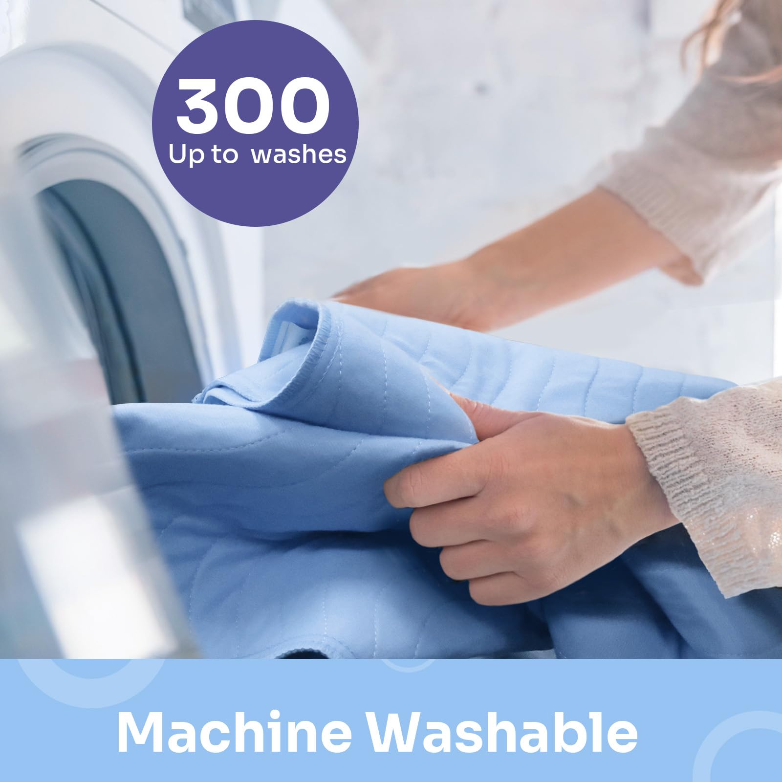 Conkote? Washable Underpads, 34 x 36 (Pack of 4), Waterproof Protective Pad for Bed, Couch, Sofa, Floor, Reusable Bedwetting Inc