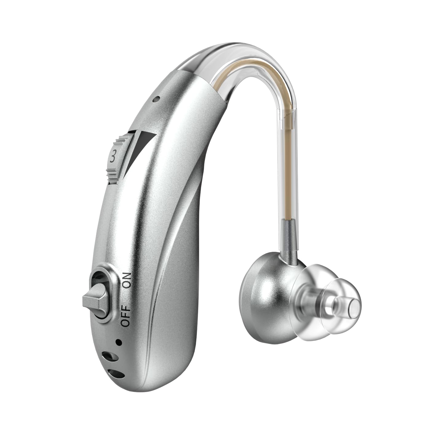 Fastwell F28 Digital Advanced Rechargeable Hearing Aid For Adults With Hearing Loss | 360 Rotatable Ear Hook | Digital Noise Red