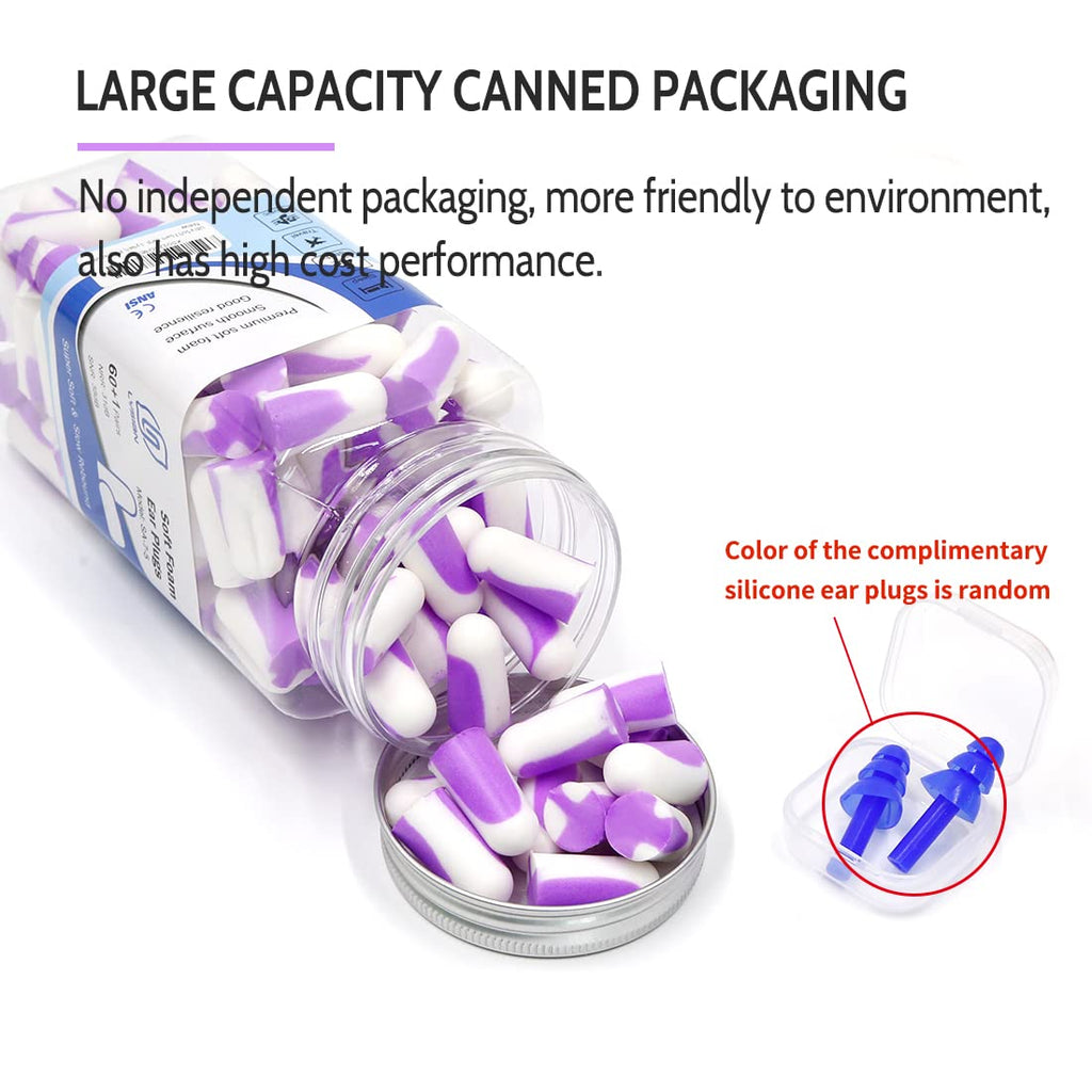 LYSIAN Ultra Soft Foam Ear Plugs Sleeping-Noise Cancelling Earplugs 38dB SNR - Sleep Ear Plugs Noise Reduction for Snoring, Mowi