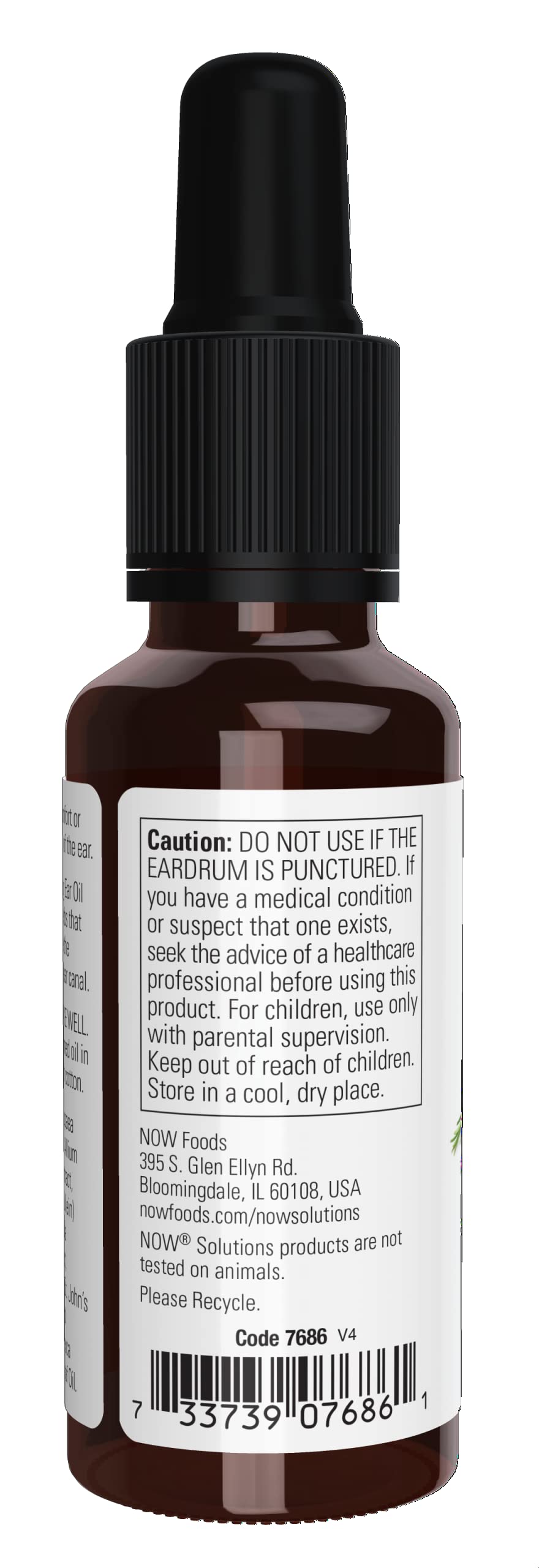 NOW Solutions, Ear Oil, Soothing Herbal Blend, Great on Mild Discomfort or Irritation, 1-Ounce