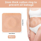60pcs Castor Oil Pack Wrap for Belly Button, 2.36in Disposable Self-Adhesive Anti-Leak Castor Oil Patches Pads Highly Absorbent