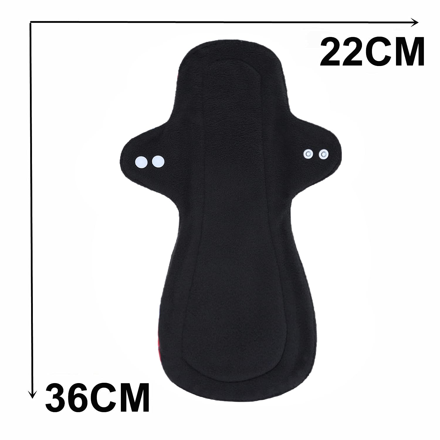 7pc Reusable Incontinence Pads Washable Cloth Pads Set Including 6PC Heavy Flow Feminine Hygiene Bamboo Charcoal Cloth Reusable