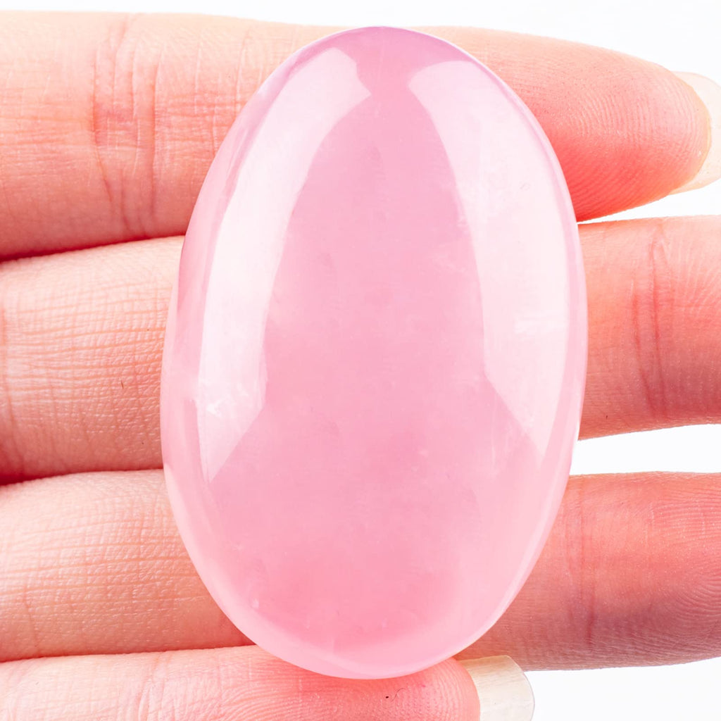 UU UNIHOM 1.5 inch Rose Quartz Crystals Palm Worry Stone Tumbled Irregular Polish Stone Rocks Positive Energy Crystals Massage G