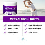 Medical Miracles Neuropathy Nerve Therapy Max-Potency Relief Cream for Feet, Hands, Legs, and Toes - Enriched with Arnica, Vitam