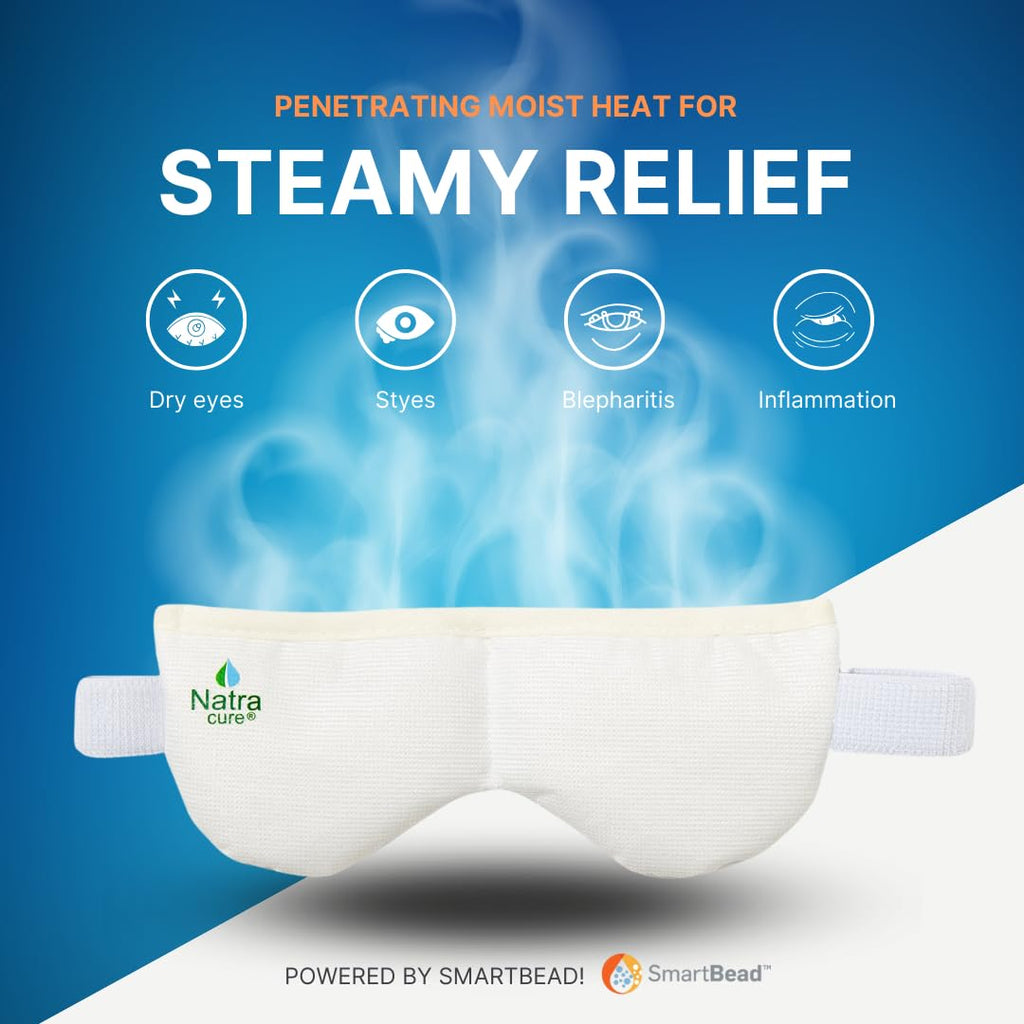 NatraCure Steam Heated Eye Mask - Warm Compress for Eyes, Microwavable Eye Mask for Dry Eyes, Stye Eye Treatment, Dry Eye Mask,