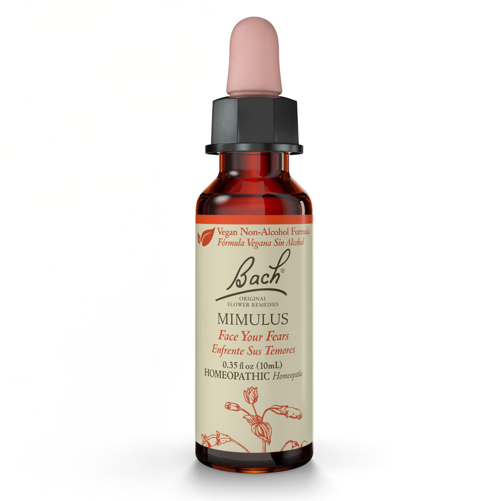 Bach Original Flower Remedies, Mimulus (Non-Alcohol Formula) - Face Your Fears - Natural Homeopathic Flower Essence for Emotiona