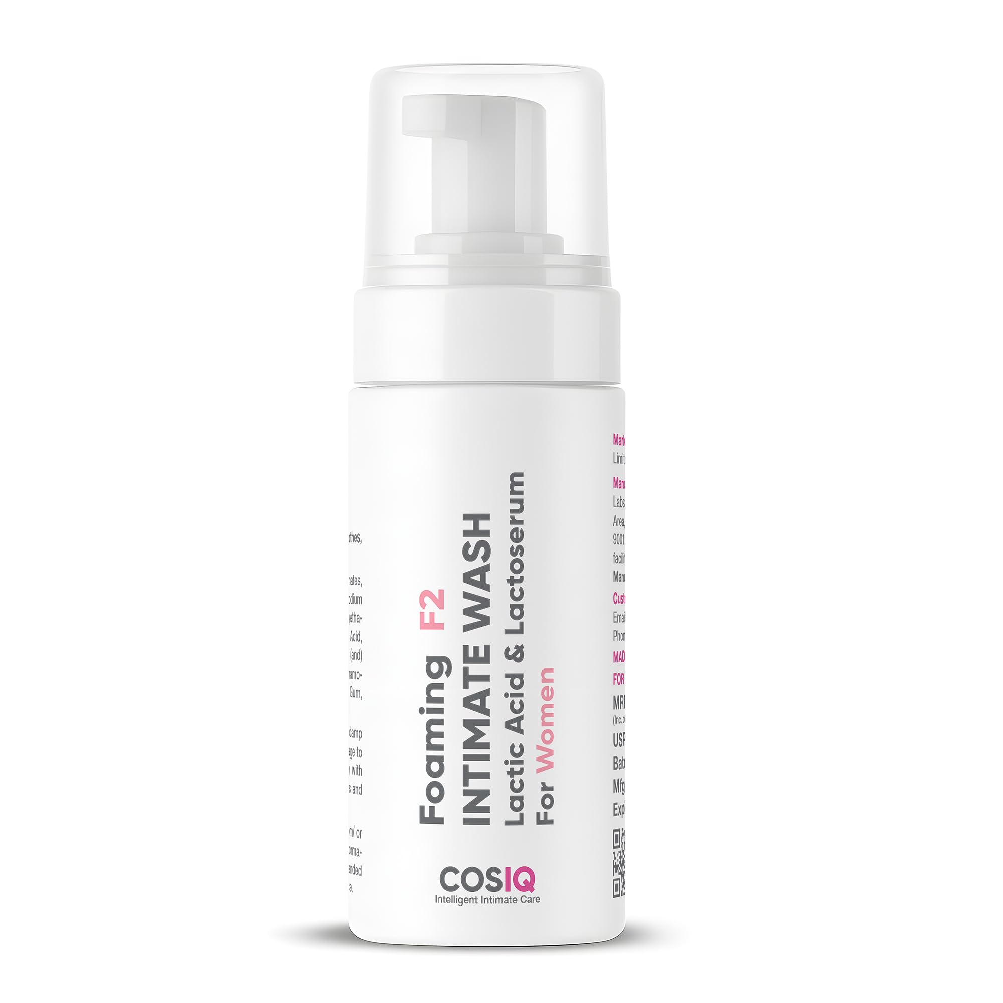 CosIq Brightening Intimate Wash For Women, 100Ml | Hygiene Wash With Lactic Acid & Lactoserum | Vaginal Wash, Prevents Itching,