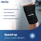REVIX 3D Knee Ice Pack Wrap, Flexible Ice Compression Knee Sleeve with Innovative Dual-layer Gel, Reusable ice sleeve for knee,