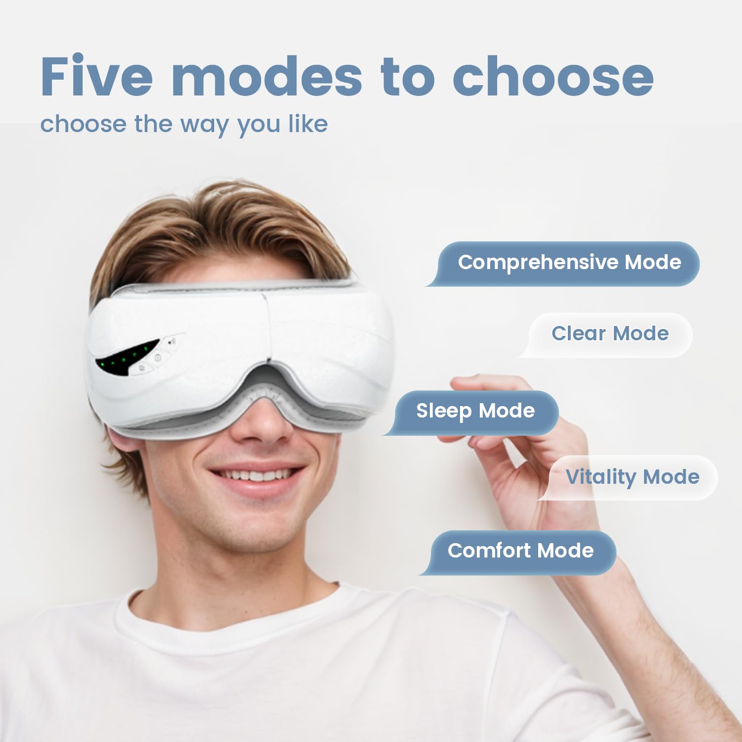 ZHHBLJ Eye Massager with Heat, Heated Eye Mask with Music, Face Massager, Eye Care Gifts for Women and Men, Eye Mask Massage for