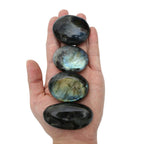 Nvzi Labradorite Crystal, Labradorite Tumbled Stone, Palm Stone, Worry Stones for Anxiety, Healing Crystal Gemstones, Crystals a