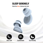 Ear Plugs for Sleeping Noise Cancelling - 35dB Reusable Ear Plugs with 7 Eartips and Carry Case - Flexible Hearing Protection