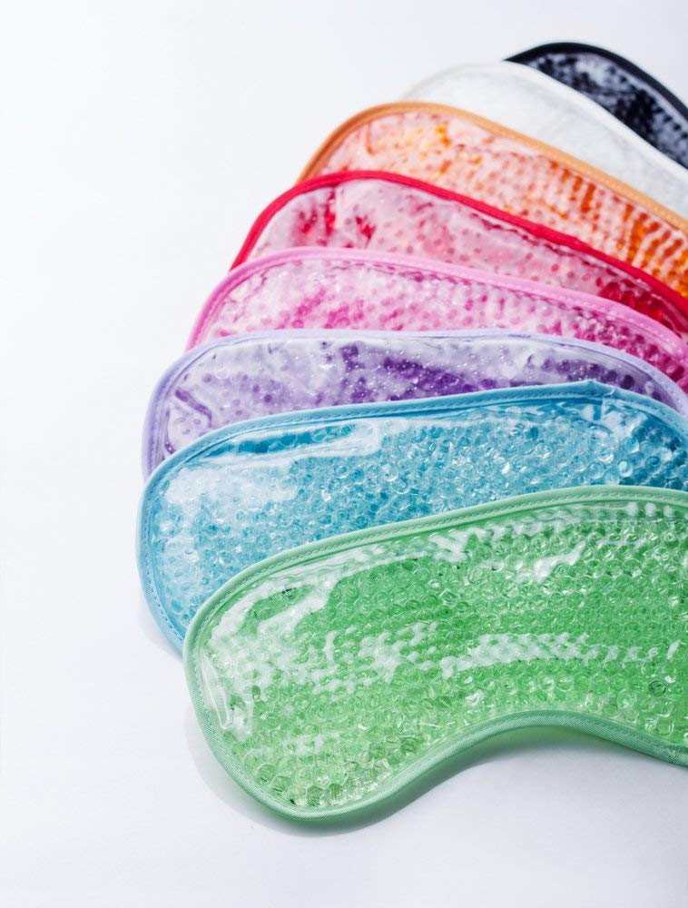 Cooling Eye Mask Reusable Gel Eye Mask for Puffy Eyes,Ice Eye Mask Cold Eye Mask Frozen with Plush Backing for Headache,Migrain,