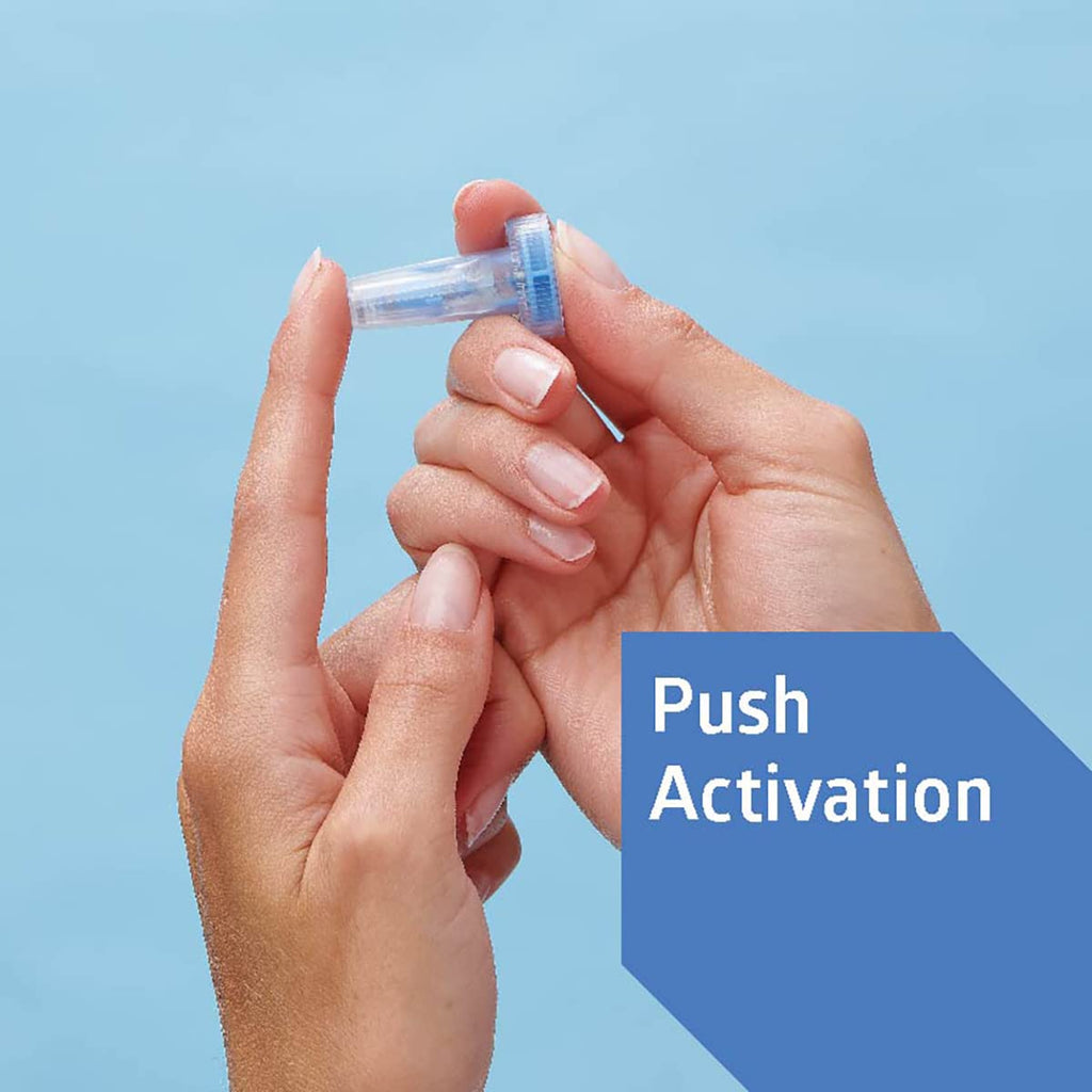 Medline Sterile Safety Lancets, Push-Button Activation, Blood Glucose Testing, Controlled Penetration, 28G x 1.6 mm, 200 Count